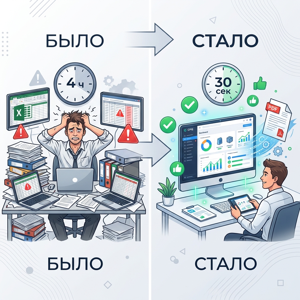До и после внедрения CPQ